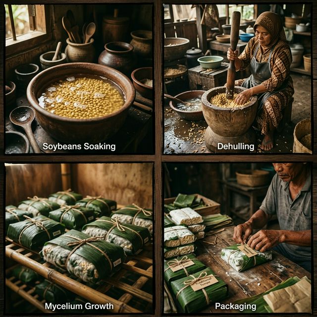 Proses pembuatan tempe NusaTempe